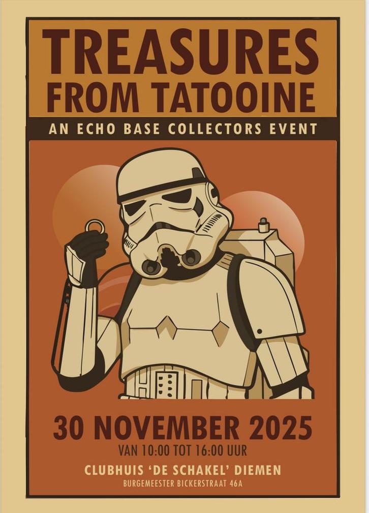 Treasures from Tatooine Vintage Star Wars event - 30/11, Verzamelen, Star Wars, Nieuw, Overige typen, Ophalen of Verzenden
