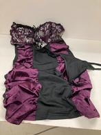 Body en string maat L Paars/zilver Nieuw, Kleding | Dames, Ondergoed en Lingerie, Ophalen of Verzenden, Paars, Body of Korset