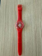 Swatch horloge rood. Swiss around the clock SUOR106, Sieraden, Tassen en Uiterlijk, Horloges | Heren, Overige materialen, Polshorloge