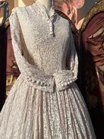 Antieke kanten jurk 1940-1950 poederroze, Verzenden, Dames