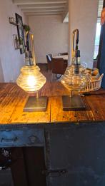 Vintage glazen lamp, Vintage, Ophalen of Verzenden, Zo goed als nieuw, Glas