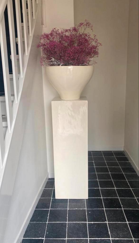 Zuil met pot en plant - Prachtige decoratie!, Huis en Inrichting, Woonaccessoires | Zuilen en Pilaren, Nieuw, Ophalen