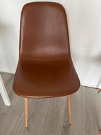 6 Cognac Kleurige Eetkamerstoelen, Kunststof, Overige kleuren, Zo goed als nieuw, Vijf, Zes of meer stoelen