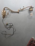 Vintage messing wandlamp, Ophalen of Verzenden