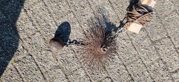 Schoorsteen veegborstel met kogel rond 25cm beschikbaar voor biedingen