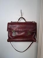 Leren akte tas, Ophalen of Verzenden, Zo goed als nieuw, Rood, Handtas