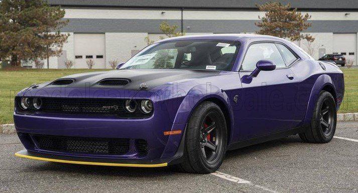 Autoart 1:18 Dodge Challenger SRT Purple, Hobby en Vrije tijd, Modelauto's | 1:18, Nieuw, Auto, Autoart, Ophalen of Verzenden
