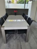 Hoogglans witte eettafel en salontafel, Huis en Inrichting, Tafels | Eettafels, Ophalen, 200 cm of meer, 50 tot 100 cm, Vijf personen of meer