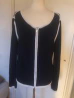 DOLCE VITA vintage tricot blauw vest met rits xl, Blauw, Trui of Vest, Ophalen of Verzenden, Zo goed als nieuw