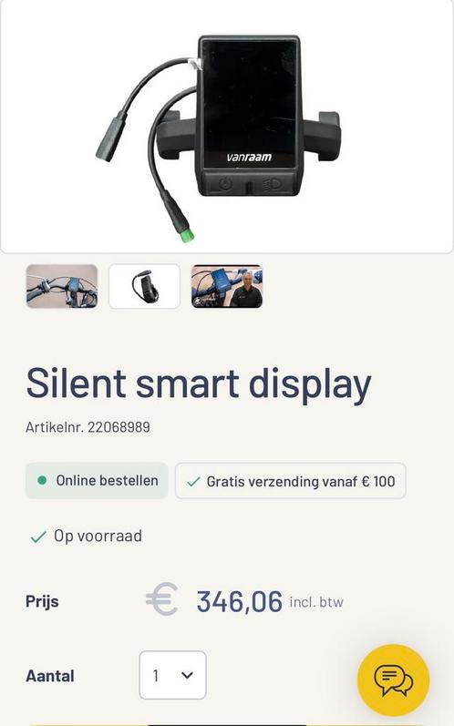 van Raam Silent Smart Display nieuw & ongebruikt, Fietsen en Brommers, Fietsaccessoires | Fietscomputers, Nieuw, Ophalen
