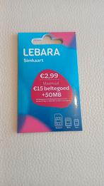 LEBARA PREPAID 200 STUKS, Ophalen of Verzenden, Nieuw, KPN, Simkaart