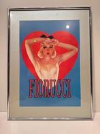 Original Fiorucci - Pinup girl in Hart | incl frame, Rechthoekig Staand, Met lijst, Ophalen of Verzenden, Zo goed als nieuw