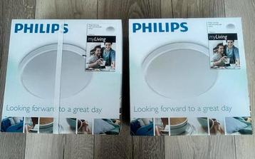 Nieuw! 2x Lamp Philips Plafond/ Wandlamp Wit - MyLiving beschikbaar voor biedingen