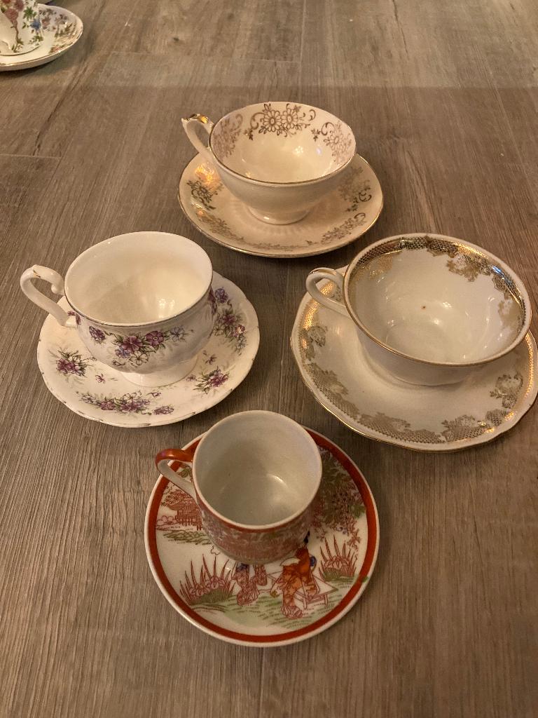 Vintage antieke kop & schotels Mosa Bavaria Royal Canterbury, Ophalen of Verzenden