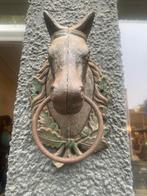 Antieke Gietijzeren Paardenhoofd Deurklopper Woondecoratie K, Antiek en Kunst, Ophalen of Verzenden