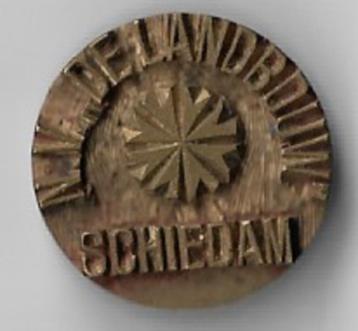 Unieke Oude stempel   N.V. "DE LANDBOUW"  SCHIEDAM beschikbaar voor biedingen