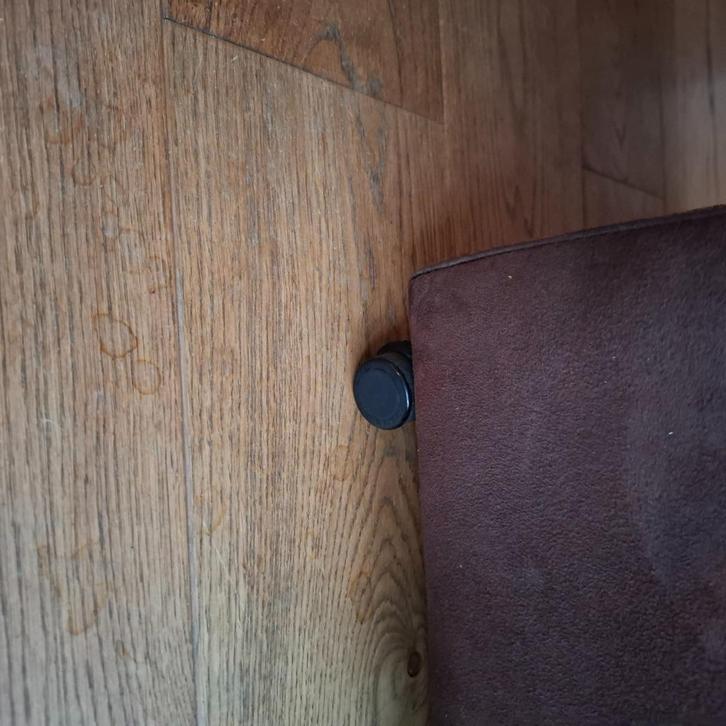 (eetkamer) stoelen, Huis en Inrichting, Stoelen, Gebruikt, Vijf, Zes of meer stoelen, Stof, Bruin, Ophalen