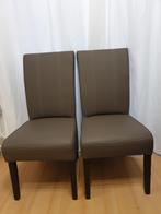 2 mooie eettafel stoelen taupe, Huis en Inrichting, Stoelen, Ophalen, Gebruikt, Bruin, Twee