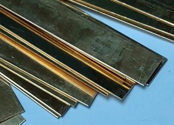 Messing strip plaat metaal platte bar 150x20x1 mm nog 8stuks
