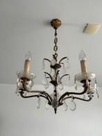 Kroonluchter met 5 lampjes, Ophalen, Gebruikt, Glas