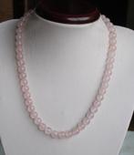 Prachtige ketting van rozenkwarts edelstenen, Nieuw, Ophalen of Verzenden, Steen of Mineraal, Roze