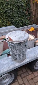 Zinken vuilnisbak, Ophalen, Gebruikt, Metaal