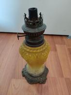 Antieke, kleurrijke OLIELAMP te koop, Ophalen of Verzenden