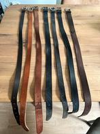 Zeven riemen, leer 85 cm, Ophalen, Zo goed als nieuw, Bruin, 80 tot 90 cm