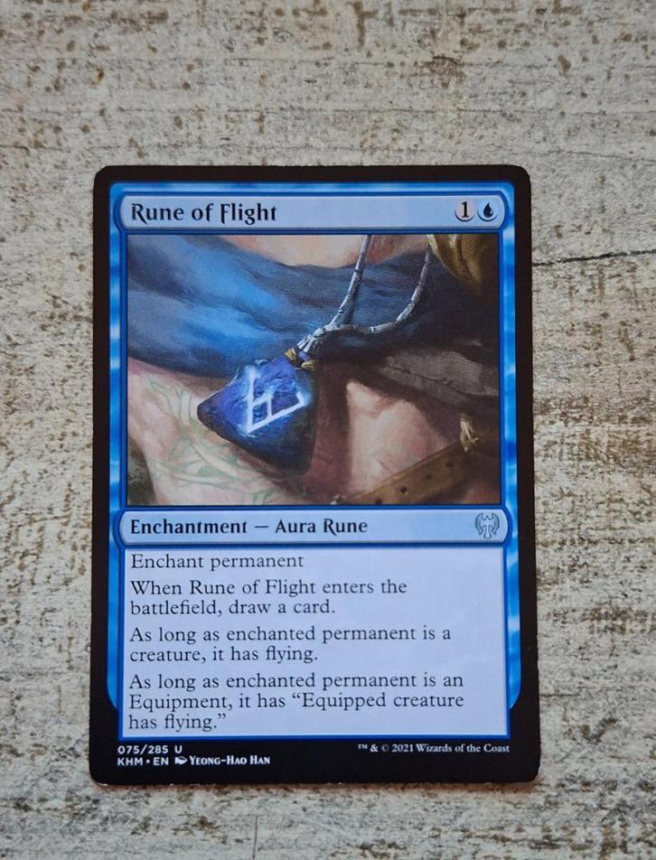 Rune of Flight - Magic the Gathering, Hobby en Vrije tijd, Verzamelkaartspellen | Magic the Gathering, Gebruikt, Losse kaart, Verzenden