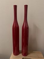 Siervazen / sierflessen - rood, 50 tot 75 cm, Aardewerk of Porselein, Ophalen of Verzenden, Zo goed als nieuw