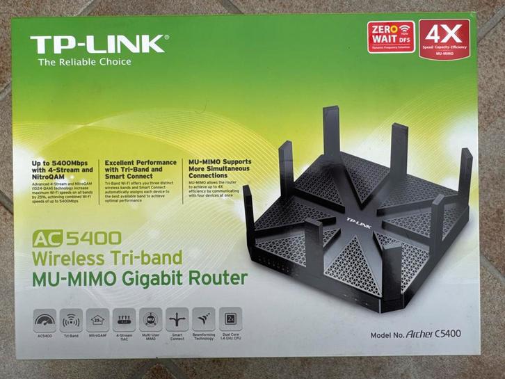 TP-LINK Tri-band Router - AC5400, Computers en Software, Routers en Modems, Zo goed als nieuw, Router, Ophalen of Verzenden