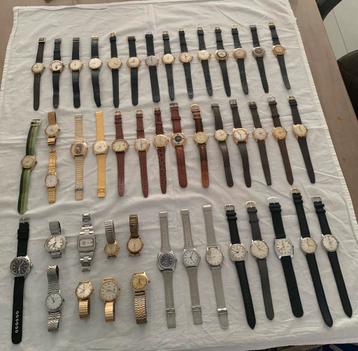 Diverse vintage mechanische horloges 40,50,60,70,80s beschikbaar voor biedingen