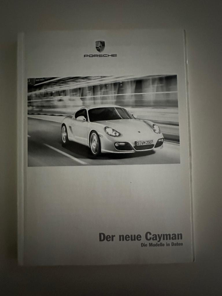 Folder Porsche Cayman Modelle und daten, Ophalen of Verzenden, Zo goed als nieuw, Porsche