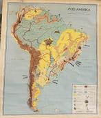 Oude schoolkaart van Zuid-Amerika, Antiek en Kunst, Antiek | Schoolplaten, Ophalen of Verzenden, Aardrijkskunde