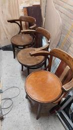 3 bruine houten kroeg stoelen, Huis en Inrichting, Ophalen, Gebruikt, Bruine kroeg, Hout
