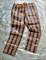 Lakbroek met slangenprint 94 lang van IVIVI taille 42 met ri, Kleding | Dames, Broeken en Pantalons, Overige kleuren, Verzenden