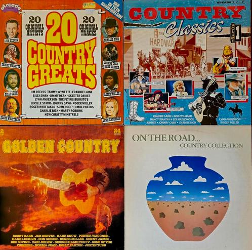 COUNTRY: 4 VERZAMEL LP'S., Cd's en Dvd's, Vinyl | Verzamelalbums, Gebruikt, Country en Western, 12 inch, Ophalen of Verzenden