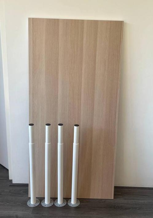 IKEA tafel – LINNMON 150x75 cm met OLOV verstelbare poten, Huis en Inrichting, Bureaus, Zo goed als nieuw, Bureau, In hoogte verstelbaar