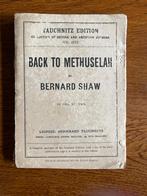 "Back to Methuselah" Bernard Shaw 'Tauchnitz Edition', Ophalen of Verzenden, Gelezen