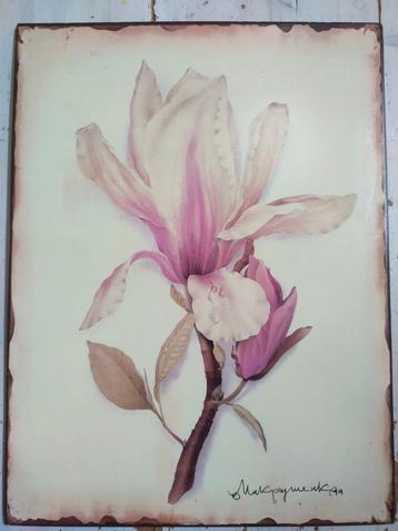 Magnolia Schilderij op Metalen Plaat - Makrushenko beschikbaar voor biedingen