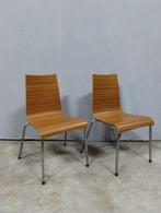 Stoel kantinestoel Zebrano stapelbaar, Ophalen of Verzenden, Gebruikt, Eén