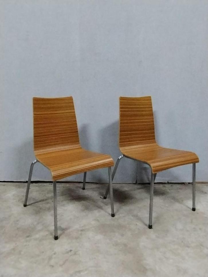 Stoel kantinestoel Zebrano stapelbaar, Huis en Inrichting, Stoelen, Gebruikt, Eén, Ophalen of Verzenden
