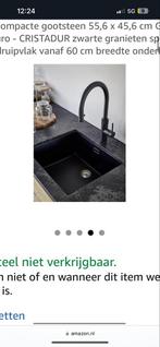 Greenwich vierkante spoelbak (gloednieuw in verpakking), Zwart, Nieuw, Minder dan 100 cm, 25 tot 50 cm