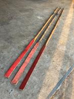Authentieke grenen roeispanen, peddels, roeisloep decoratie, Watersport en Boten, Accessoires en Onderhoud, Ophalen, Gebruikt