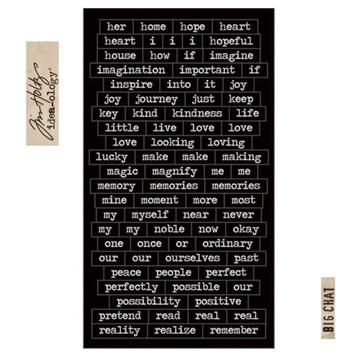 Tim Holtz Idea-ology Sticker Sheet Black Big Chat #93192/5 beschikbaar voor biedingen