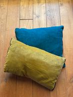 2 Leolux kussens woonkussens wol/leder prachtige kwaliteit!, Ophalen of Verzenden, Zo goed als nieuw, Overige kleuren, Vierkant