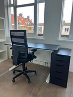 IKEA Bekant Bureau Zwart 140x60 - In Hoogte Verstelbaar, Huis en Inrichting, Ophalen, In hoogte verstelbaar, Zo goed als nieuw