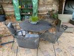 Goetijzeren franse lelie tuinset 5 stoelen, Tuin en Terras, Ophalen, Zo goed als nieuw