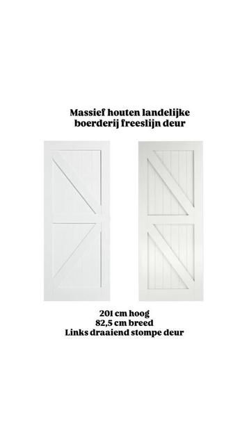 Massief houten landelijke boerderij stompe deur beschikbaar voor biedingen