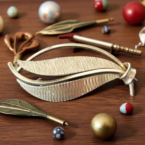 Vintage broche Amerik K&L goud verguld, Sieraden, Tassen en Uiterlijk, Broches, Gebruikt, Overige materialen, Goud, 4 tot 7 cm